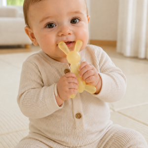 SILIVEX Kangaroo Silicone Baby Teether with Textured Chewing Areas
