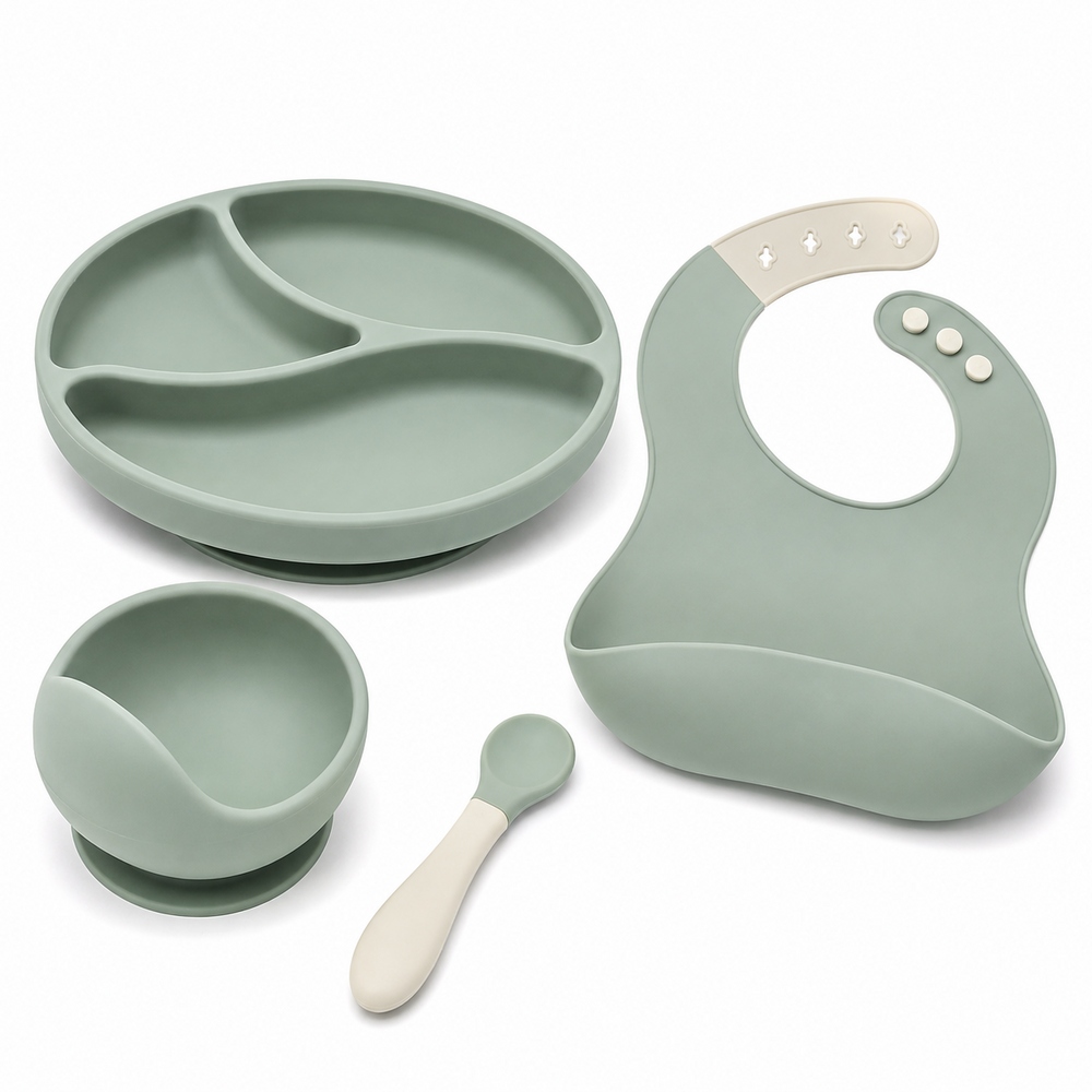 Baby silicone feeding set
