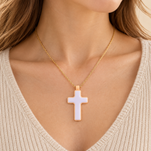 SILIVEX Adult Cross Silicone Pendant – Lightweight Wearable Sensory Accessory